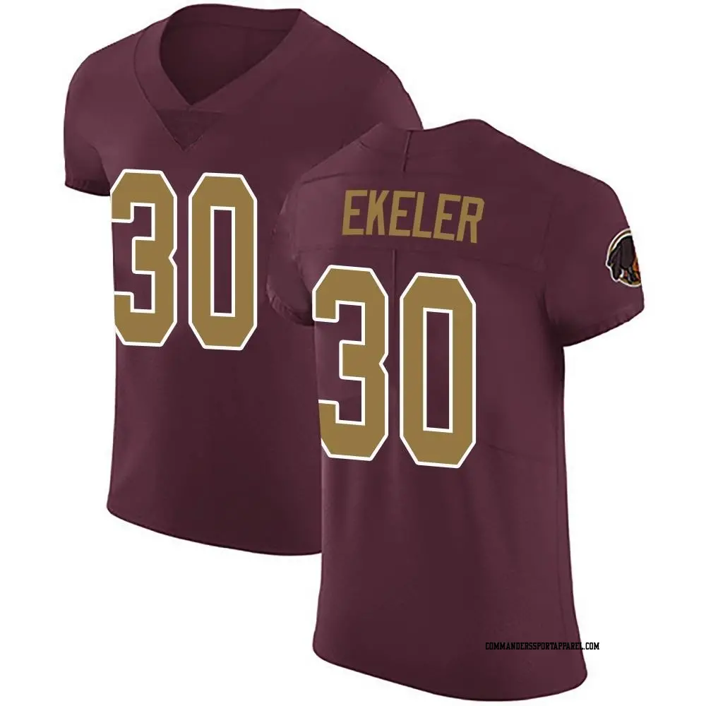 Elite Men's Austin Ekeler Washington Commanders Burgundy Alternate Vapor Untouchable Jersey