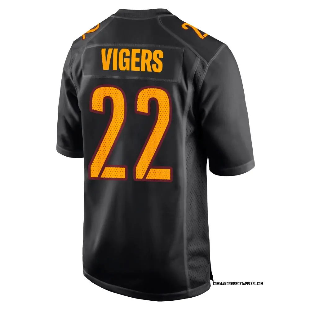 Game Black Men's Car'lin Vigers Washington Commanders Carbon