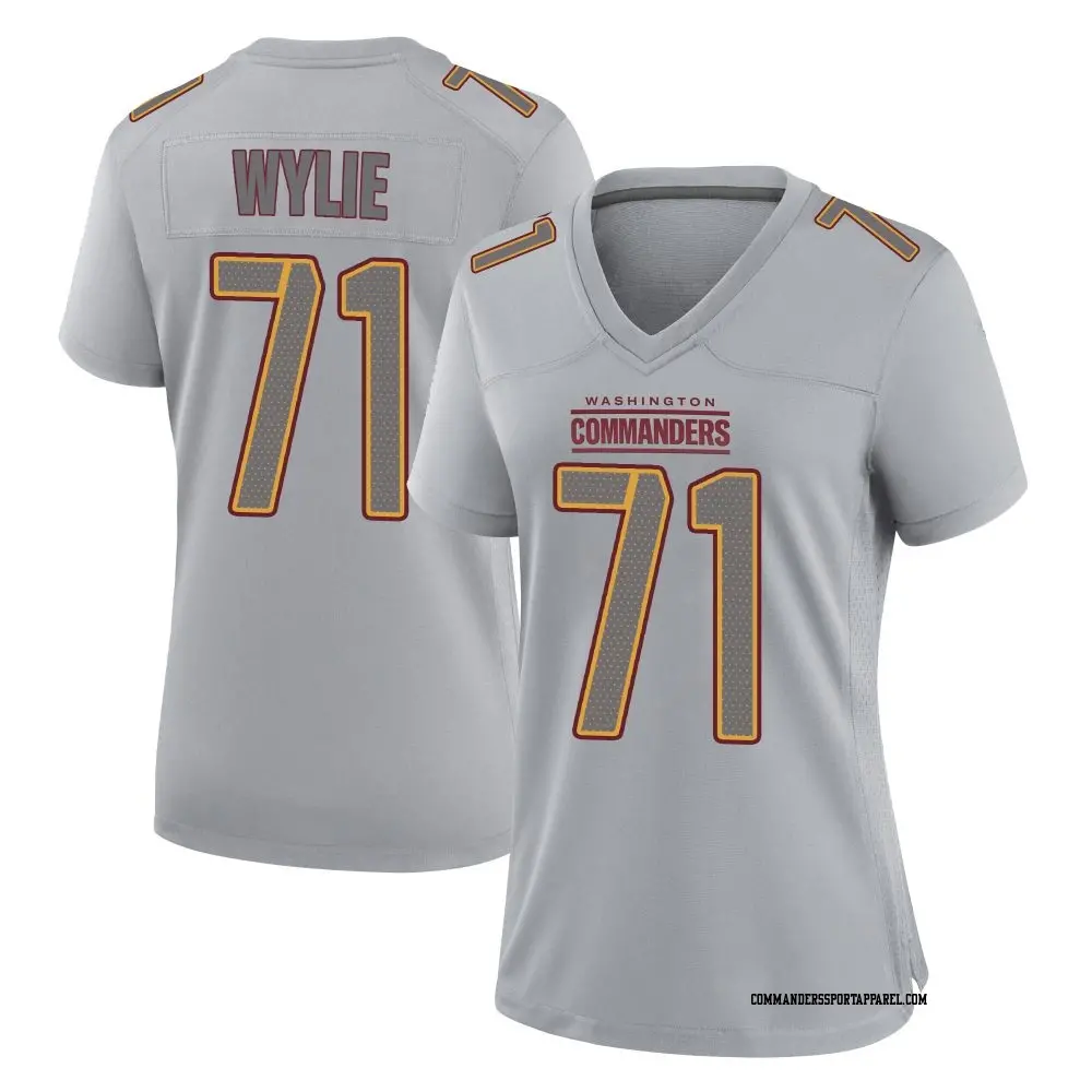 Game Gray Women's Andrew Wylie Washington Commanders Atmosphere Fashion Jersey