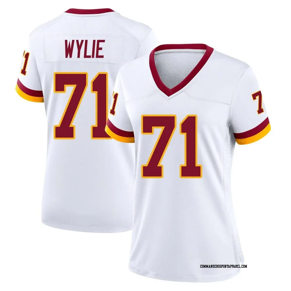 Game White Women's Andrew Wylie Washington Commanders Jersey