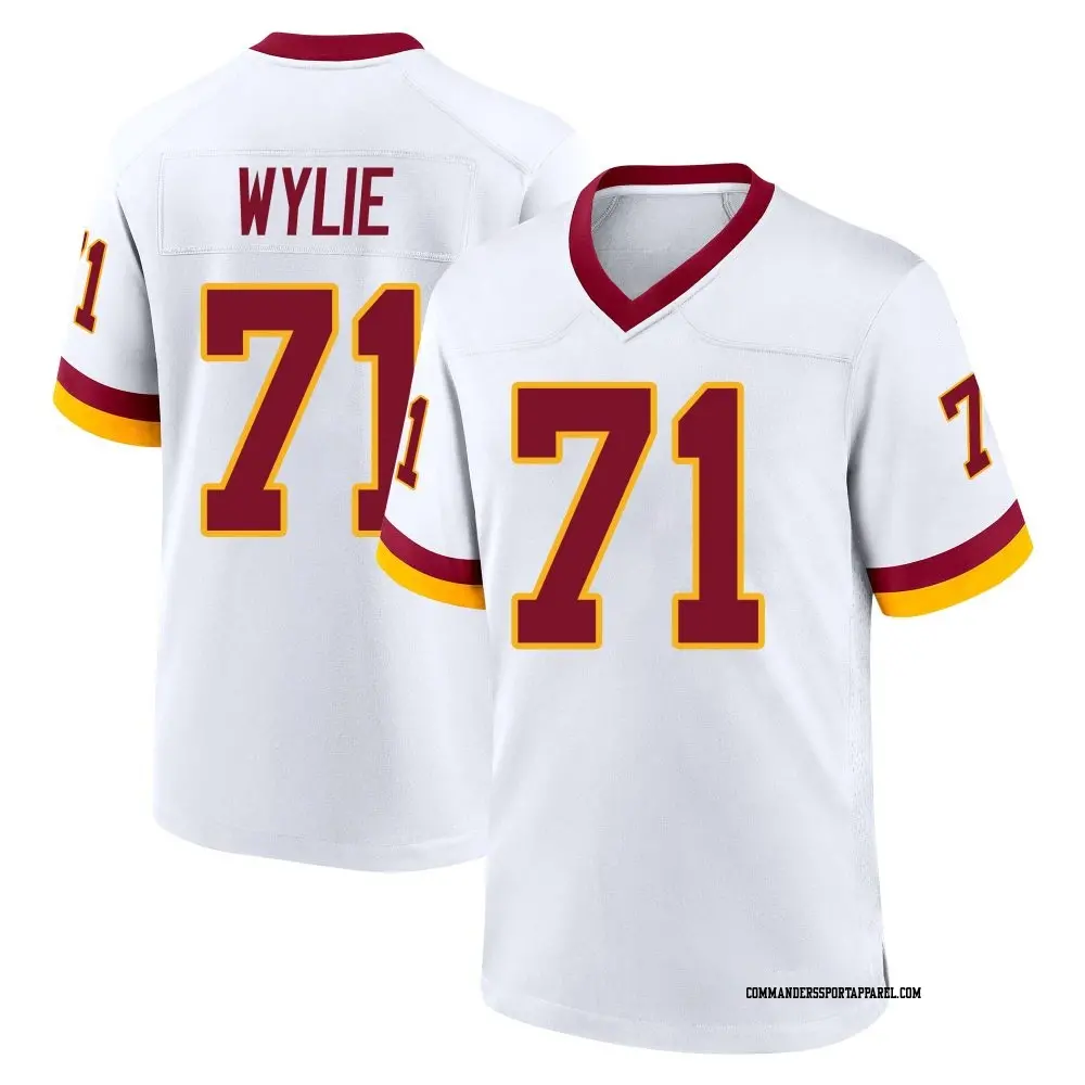 Game White Youth Andrew Wylie Washington Commanders Jersey