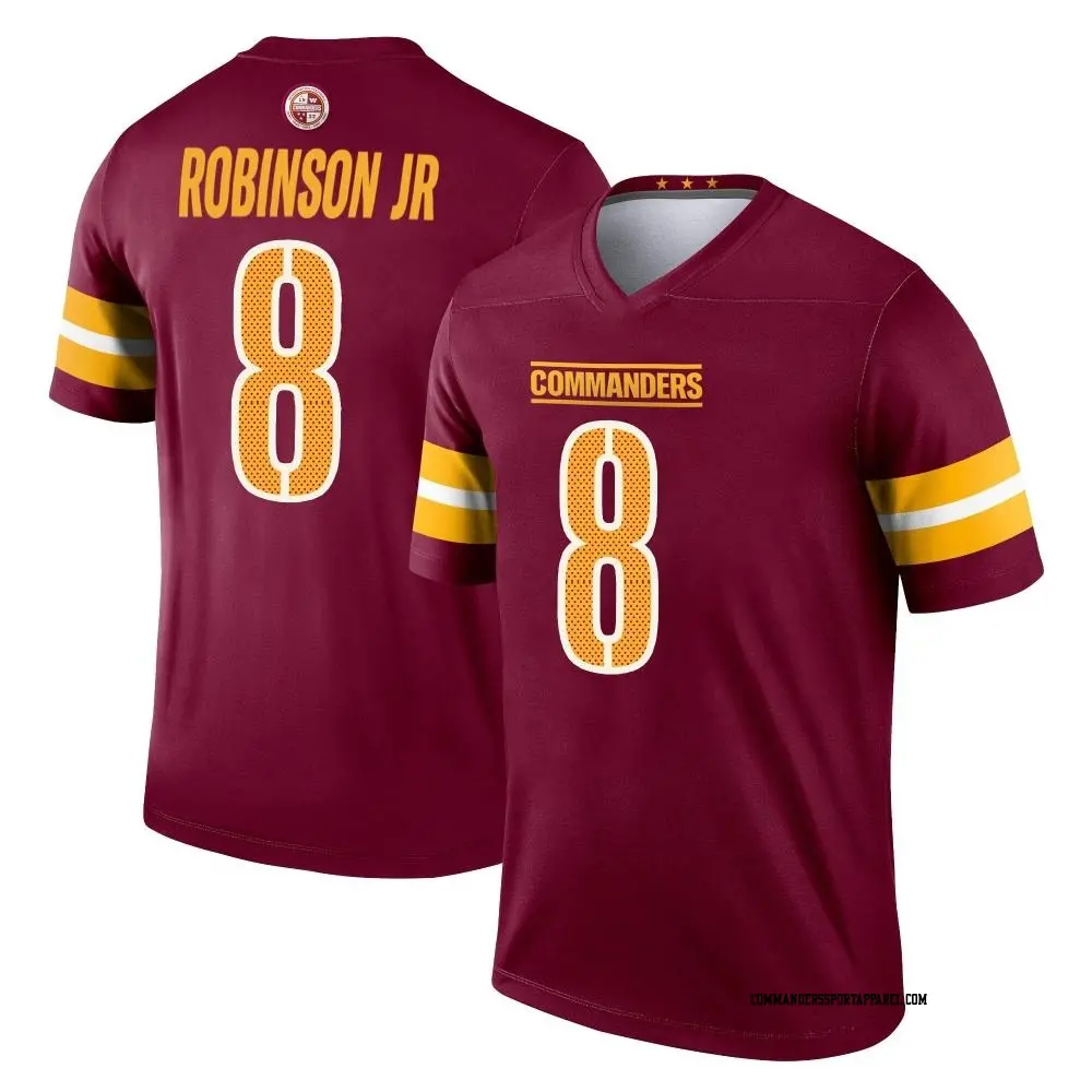Legend Men's Brian Robinson Jr. Washington Commanders Burgundy Jersey