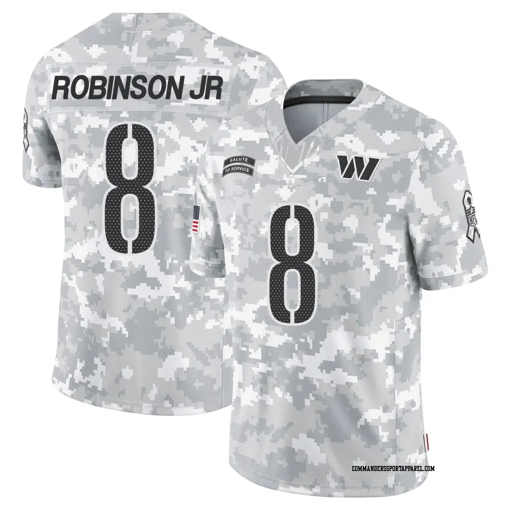 Limited Arctic Camo Men's Brian Robinson Jr. Washington Commanders 2024 Salute to Service Jersey