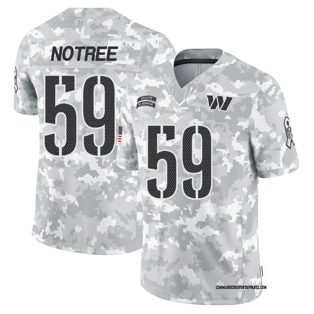 Limited Arctic Camo Men's Bryce Notree Washington Commanders 2024 Salute to Service Jersey