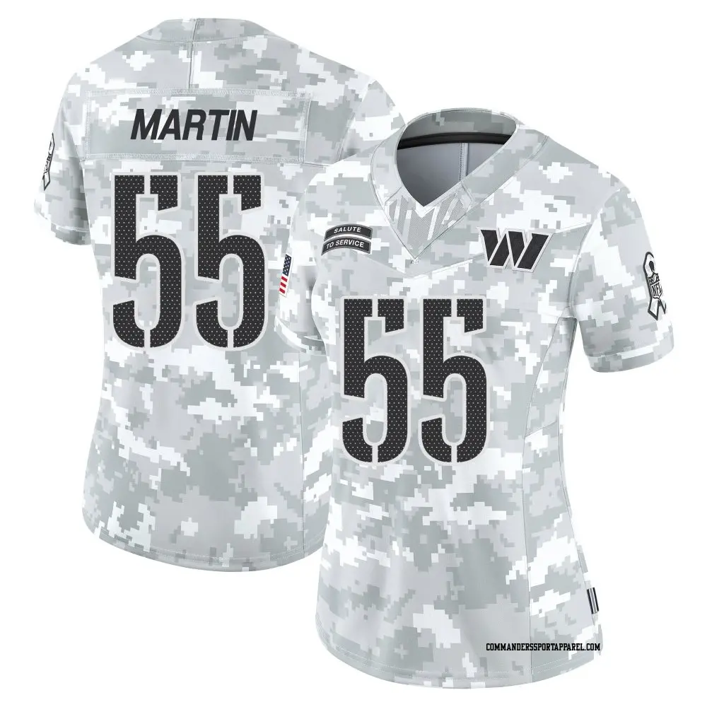 Limited Arctic Camo Women's Jacob Martin Washington Commanders 2024 Salute to Service Jersey