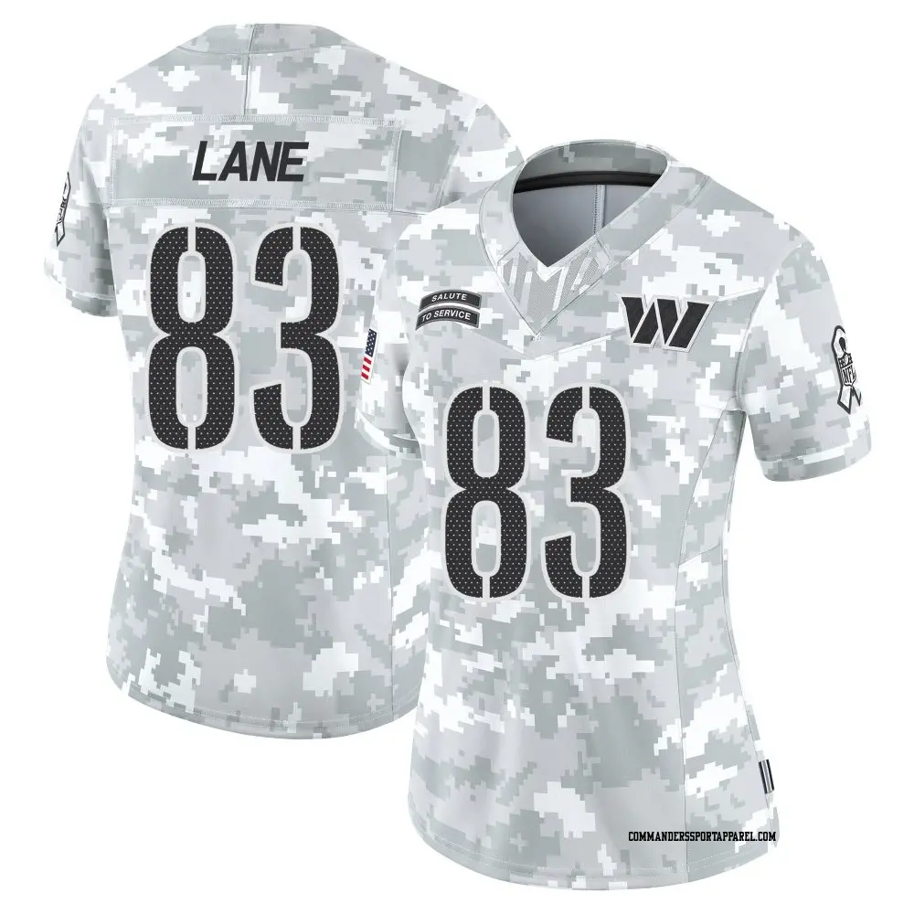 Limited Arctic Camo Women's Jaylin Lane Washington Commanders 2024 Salute to Service Jersey