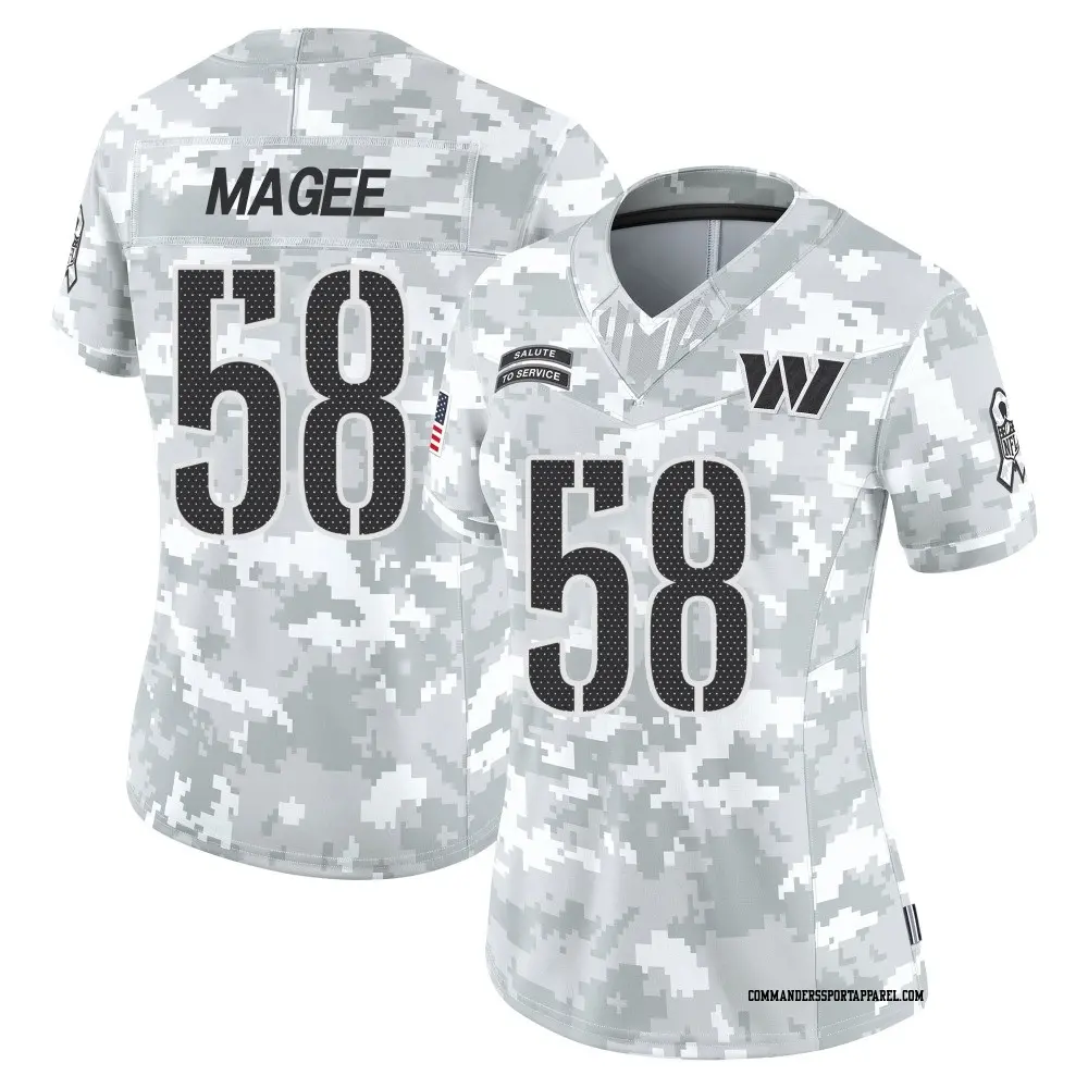 Limited Arctic Camo Women's Jordan Magee Washington Commanders 2024 Salute to Service Jersey