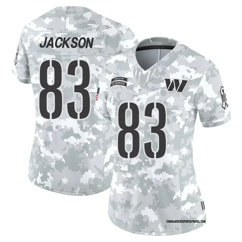 Limited Arctic Camo Women's Tyree Jackson Washington Commanders 2024 Salute to Service Jersey