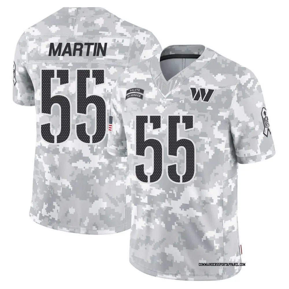 Limited Arctic Camo Youth Jacob Martin Washington Commanders 2024 Salute to Service Jersey