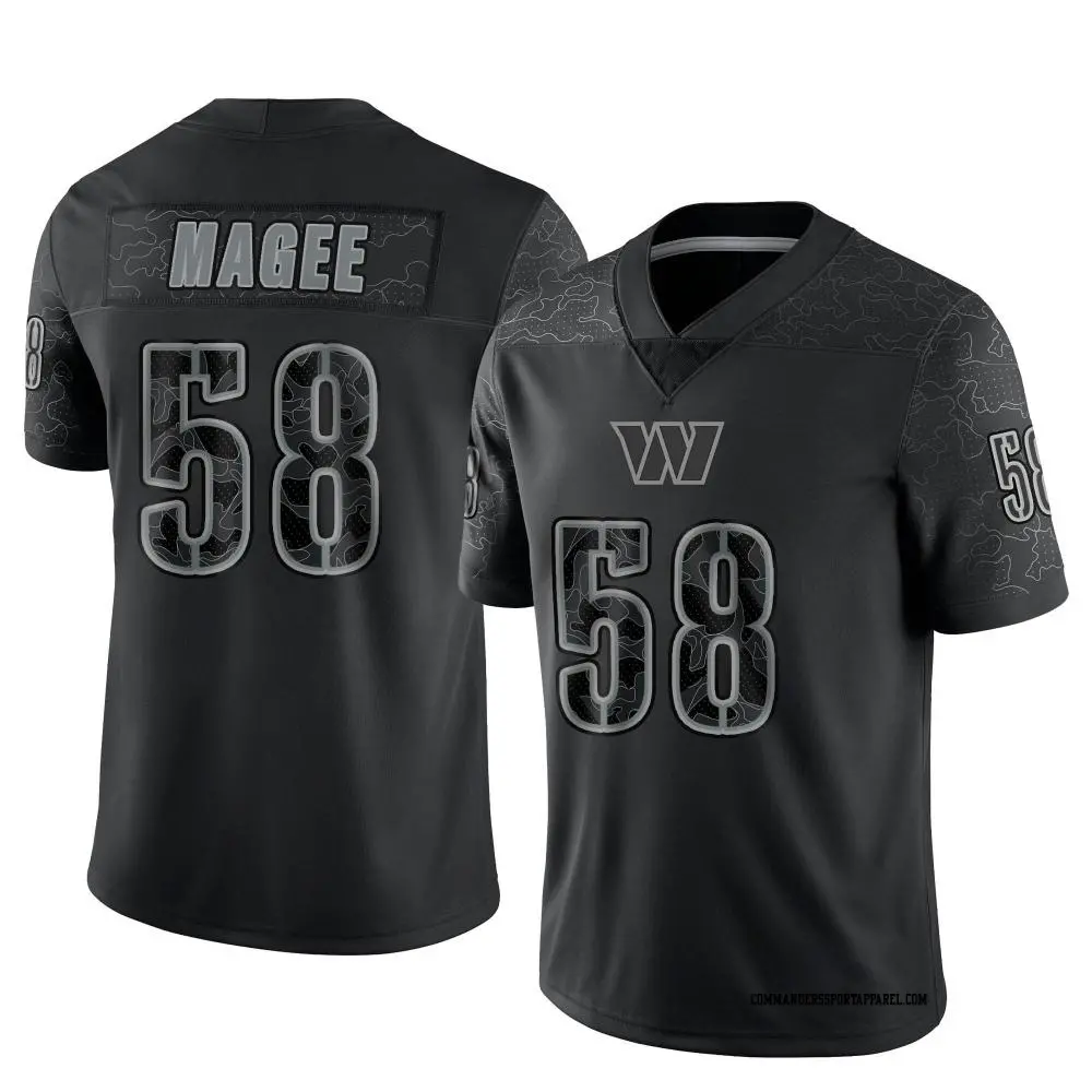 Limited Black Men's Jordan Magee Washington Commanders Reflective Jersey