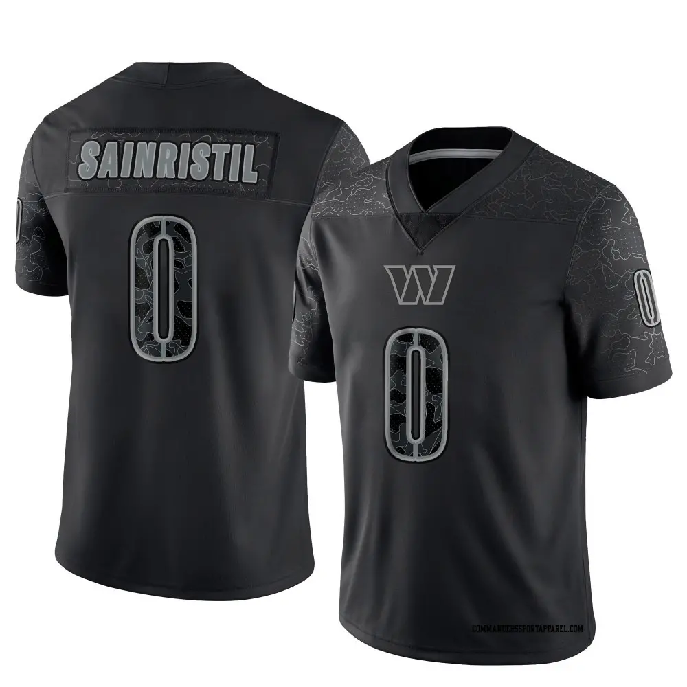 washington commanders jersey dress Game Black Men's Mike Sainristil Washington Commanders Alternate Jersey
