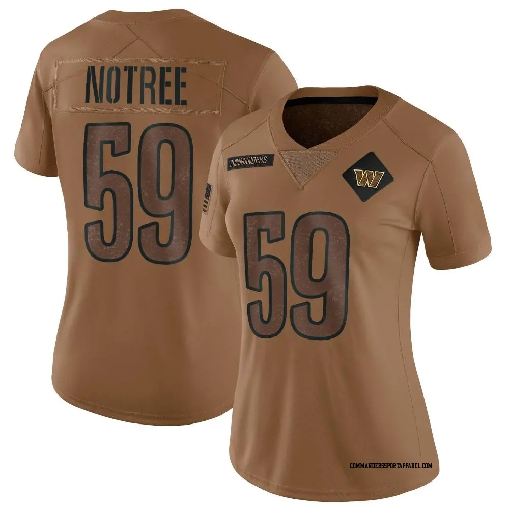 Limited Brown Women's Bryce Notree Washington Commanders 2023 Salute To Service Jersey