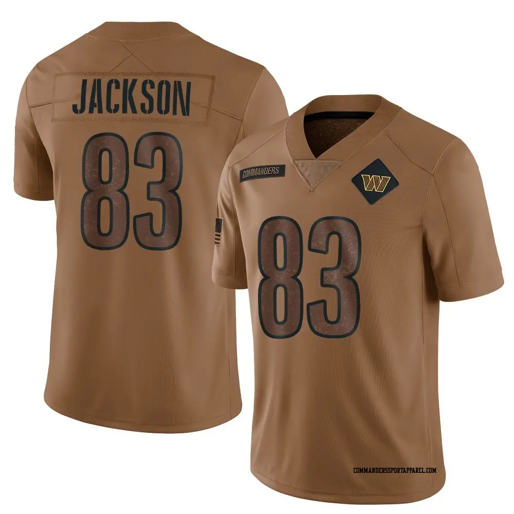 Limited Brown Youth Tyree Jackson Washington Commanders 2023 Salute To Service Jersey
